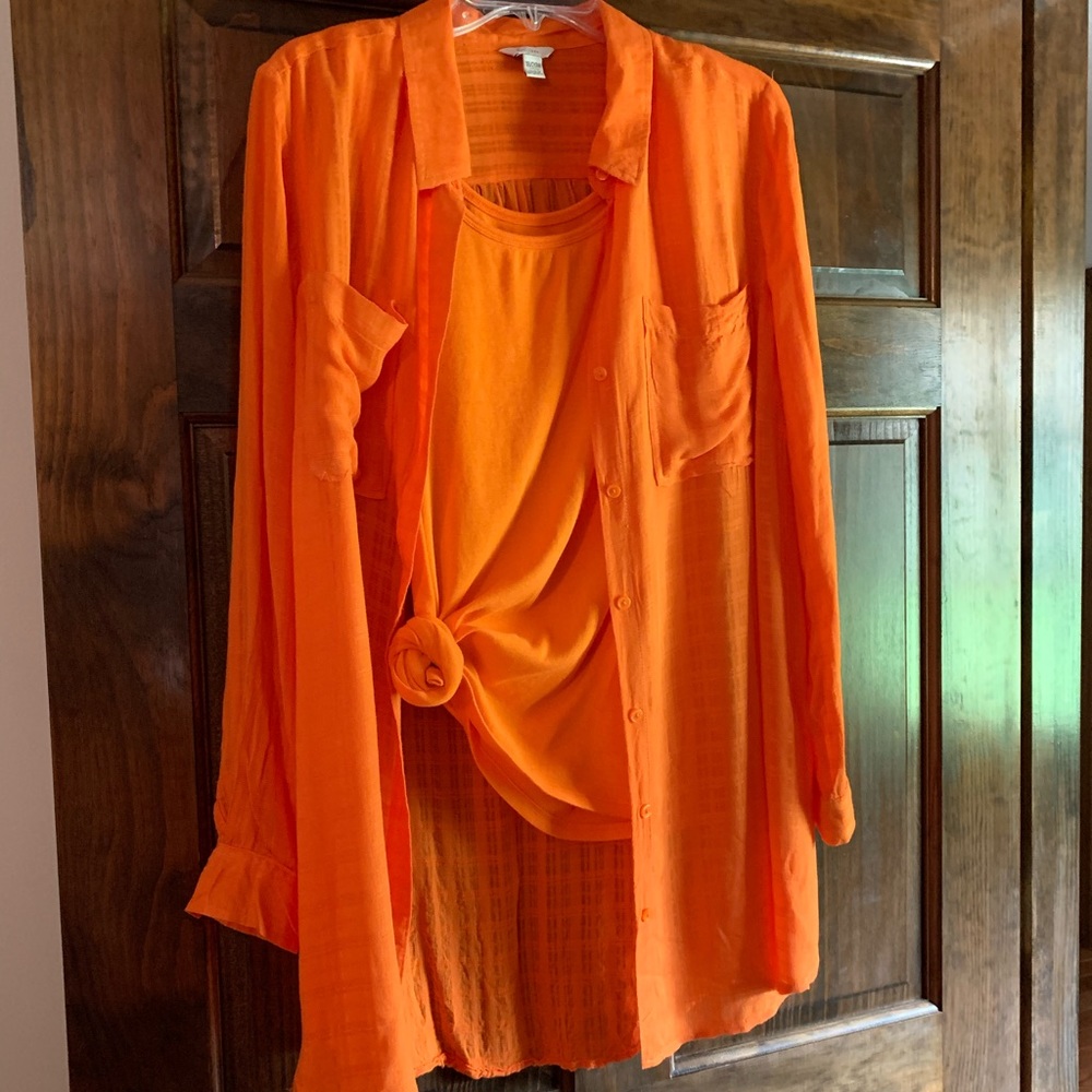 Dyed to match blouse and tank